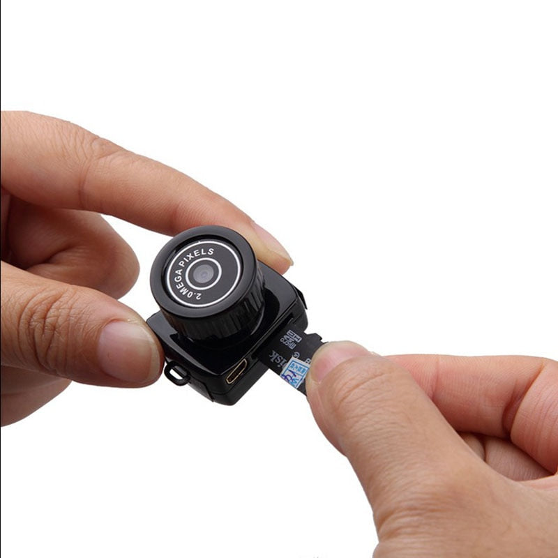 Miniature secret camera. Capture the villainous deeds of your enemies.