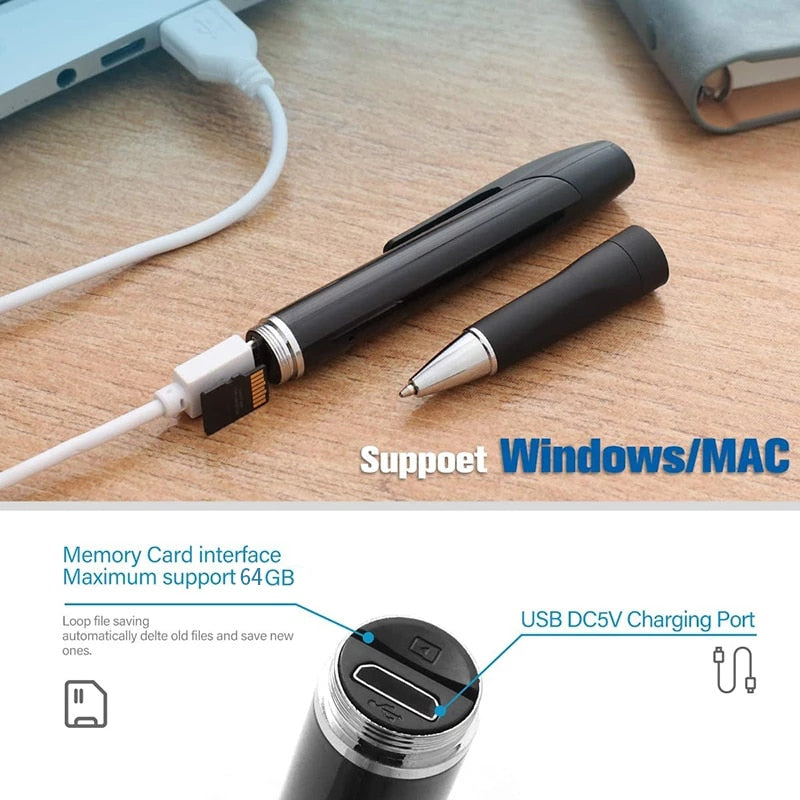 Secret camera pen. Not all missions happen in your super suit!