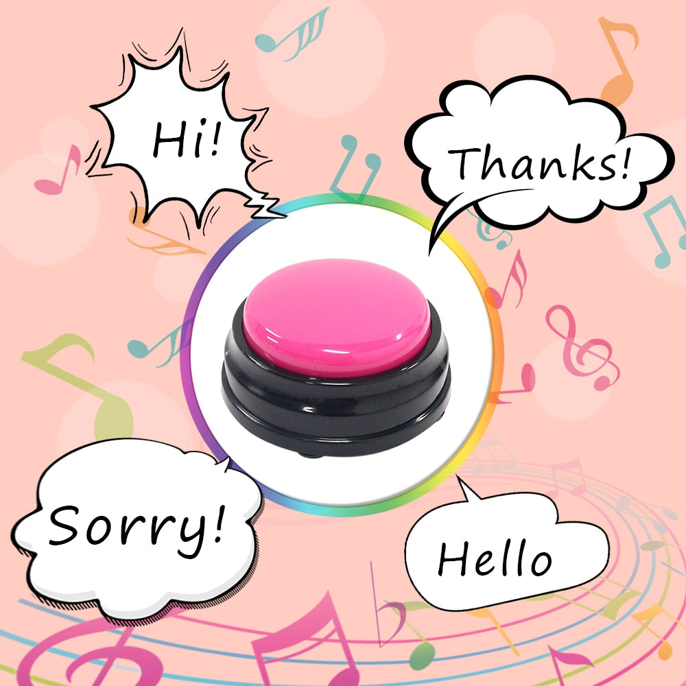 Voice recording sound button. Train your super-pet sidekick to talk!