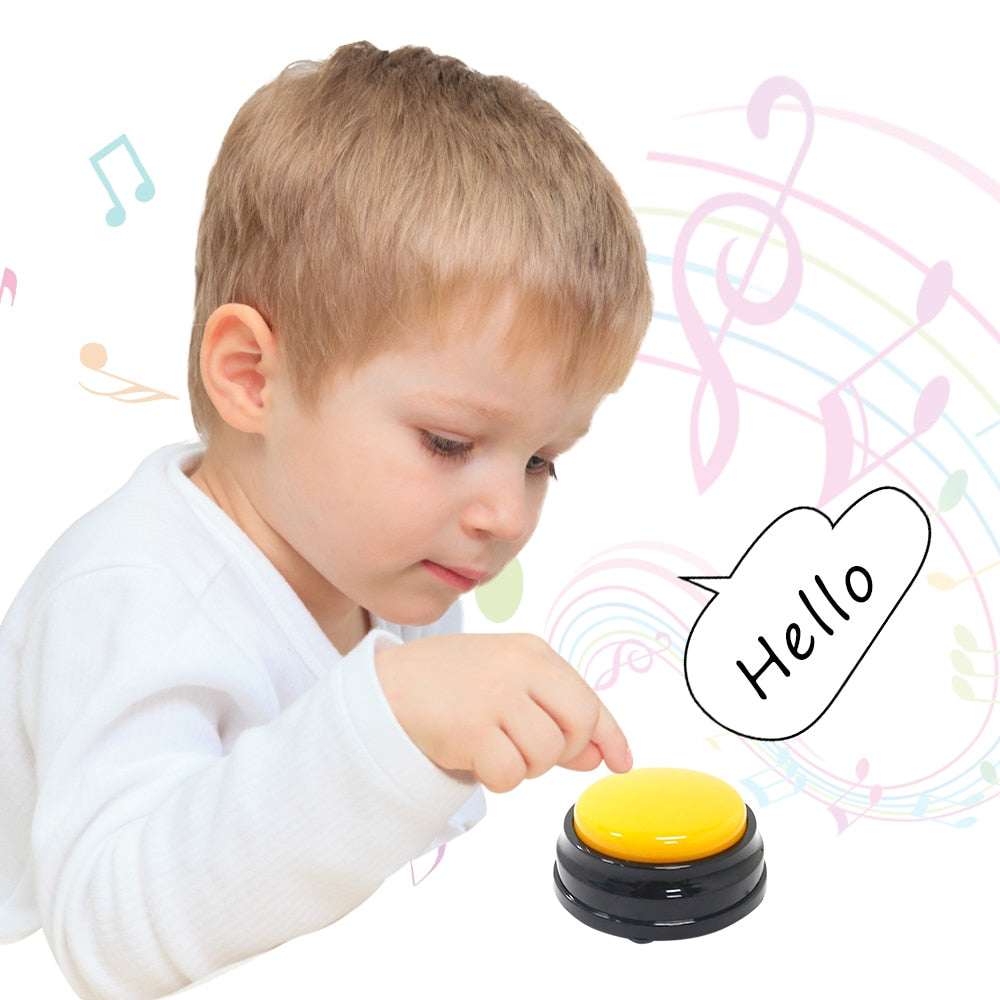 Voice recording sound button. Train your super-pet sidekick to talk!