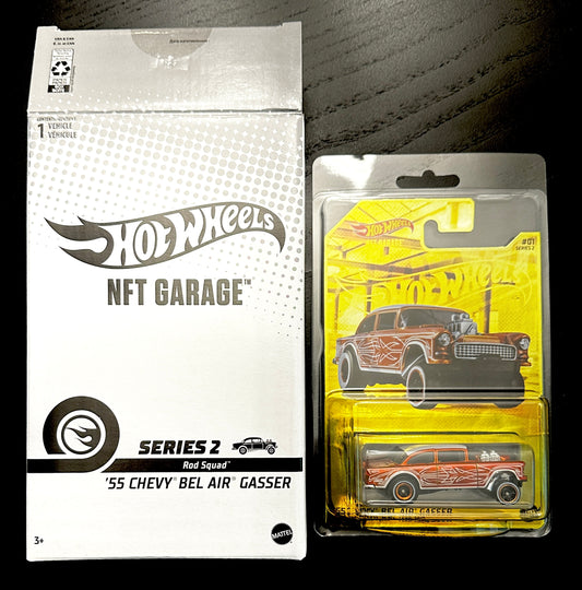 Hot Wheels NFTH Garage / 55 Chevy Bel Air Gasser / Series 2