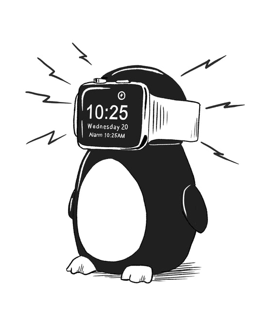 Cartoon Penguin Apple Watch Charging Dock Holder. Charge with a smile!
