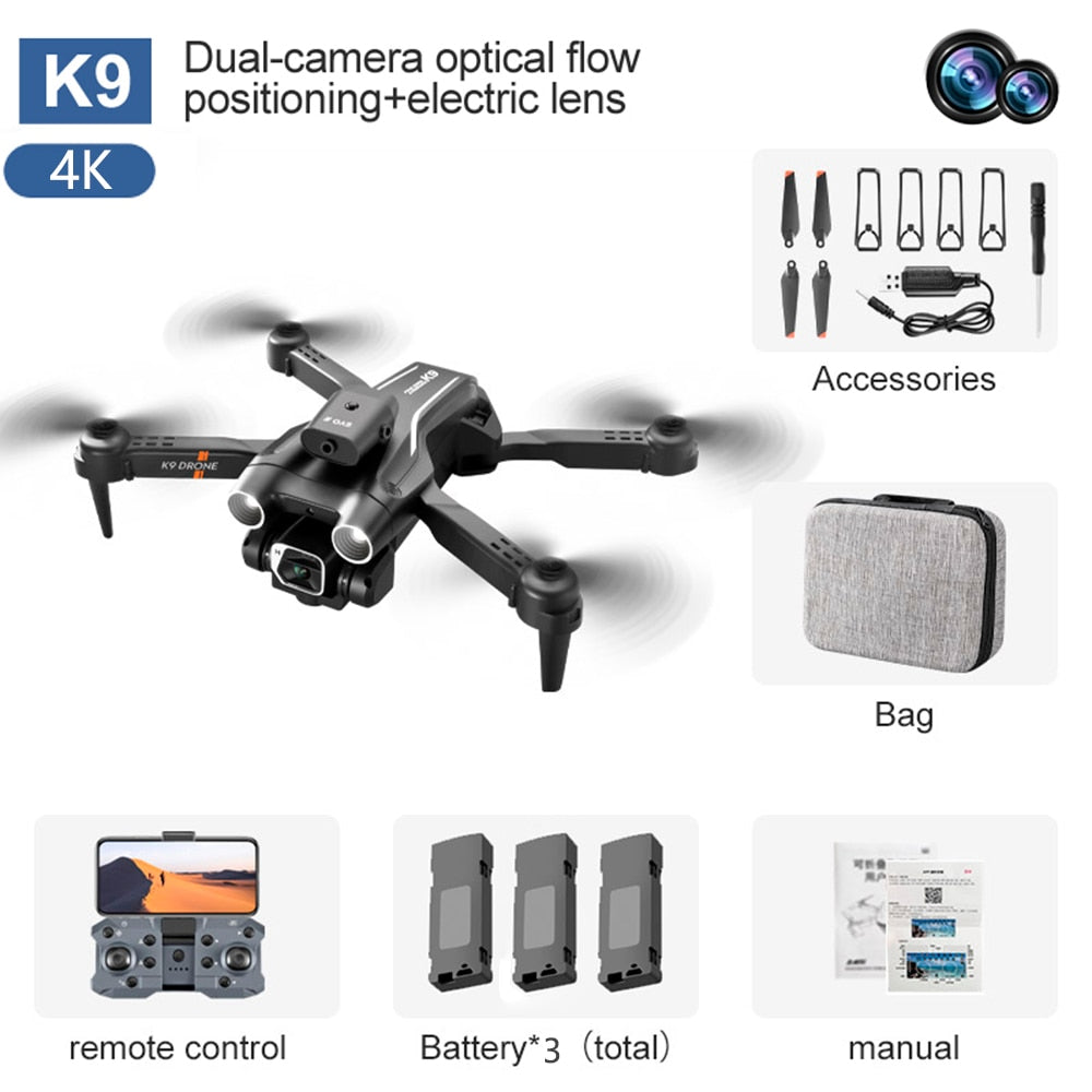 K9 Professional 4K Drone. Recon has never been easier - or safer!